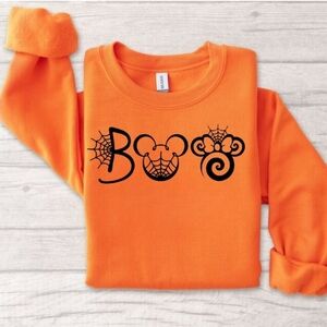 Disney Mickey Ears Boo Halloween Sweatshirt Sweater